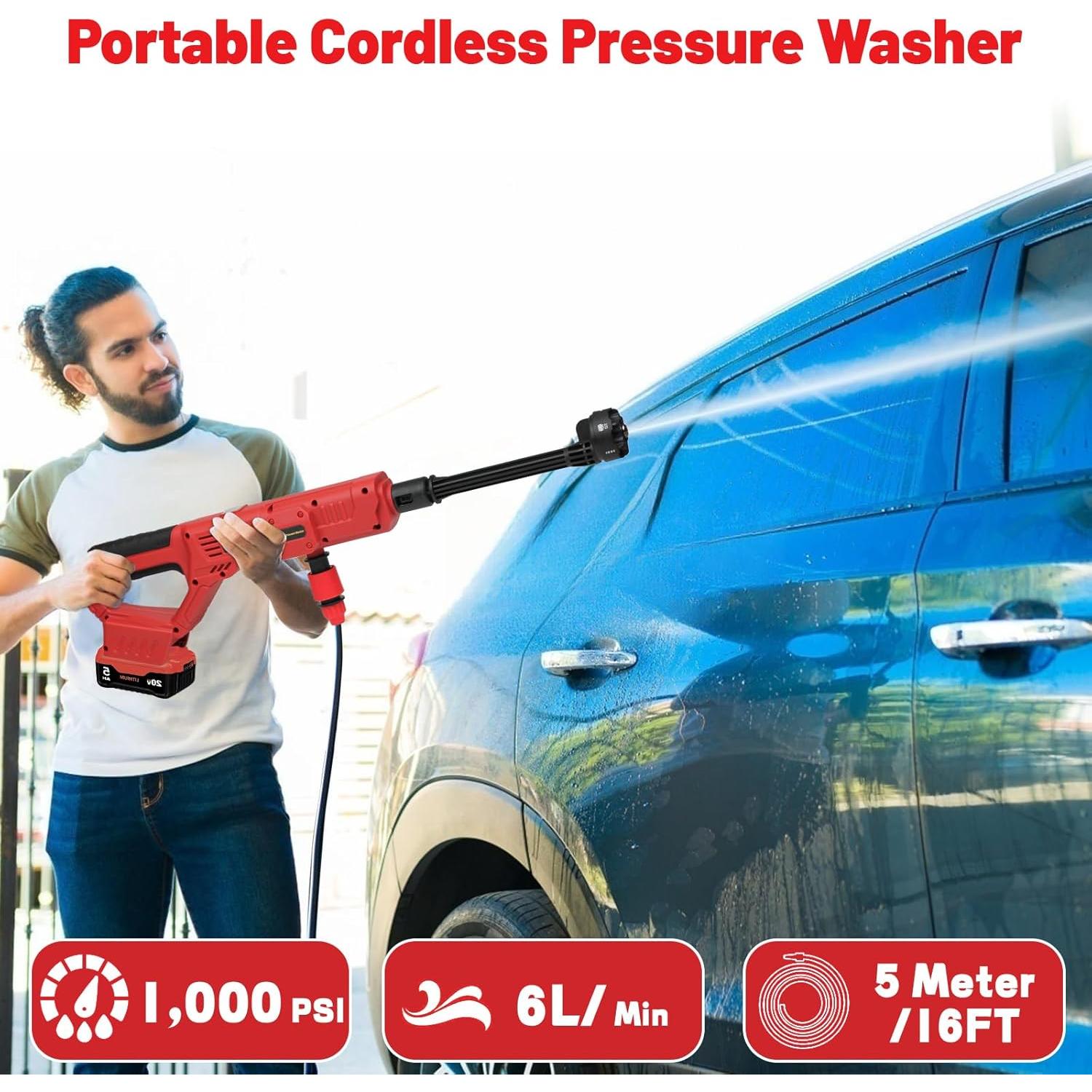 Lavadora a Presión Inalámbrica Vokoroad 1000 PSI 350 L/h