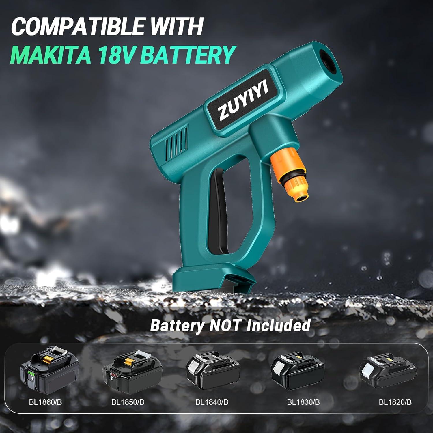 Lavadora a Presión Inalámbrica ZUYIYI 970 PSI 18V Makita