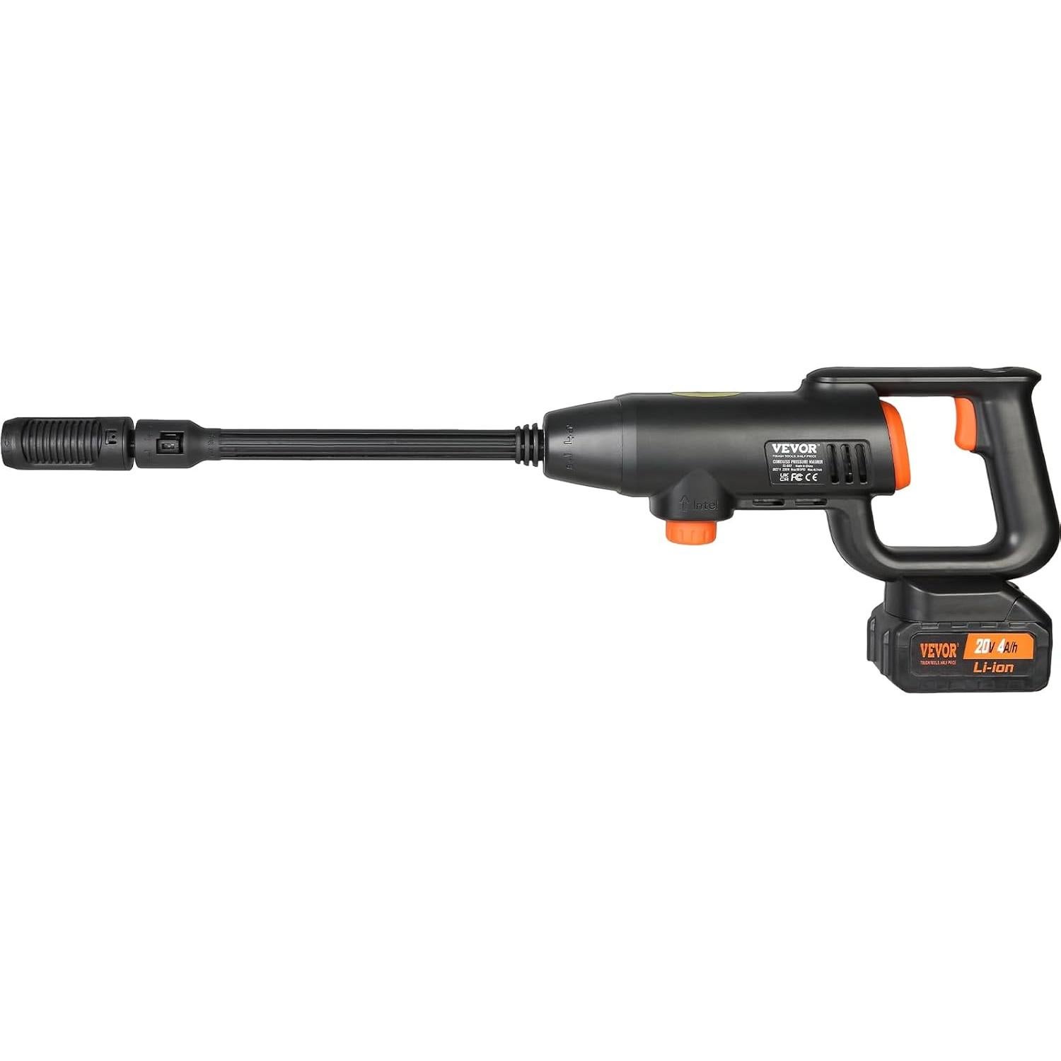 Lavadora a Presión Inalámbrica VEVOR 580 PSI 4.0Ah 6-en-1