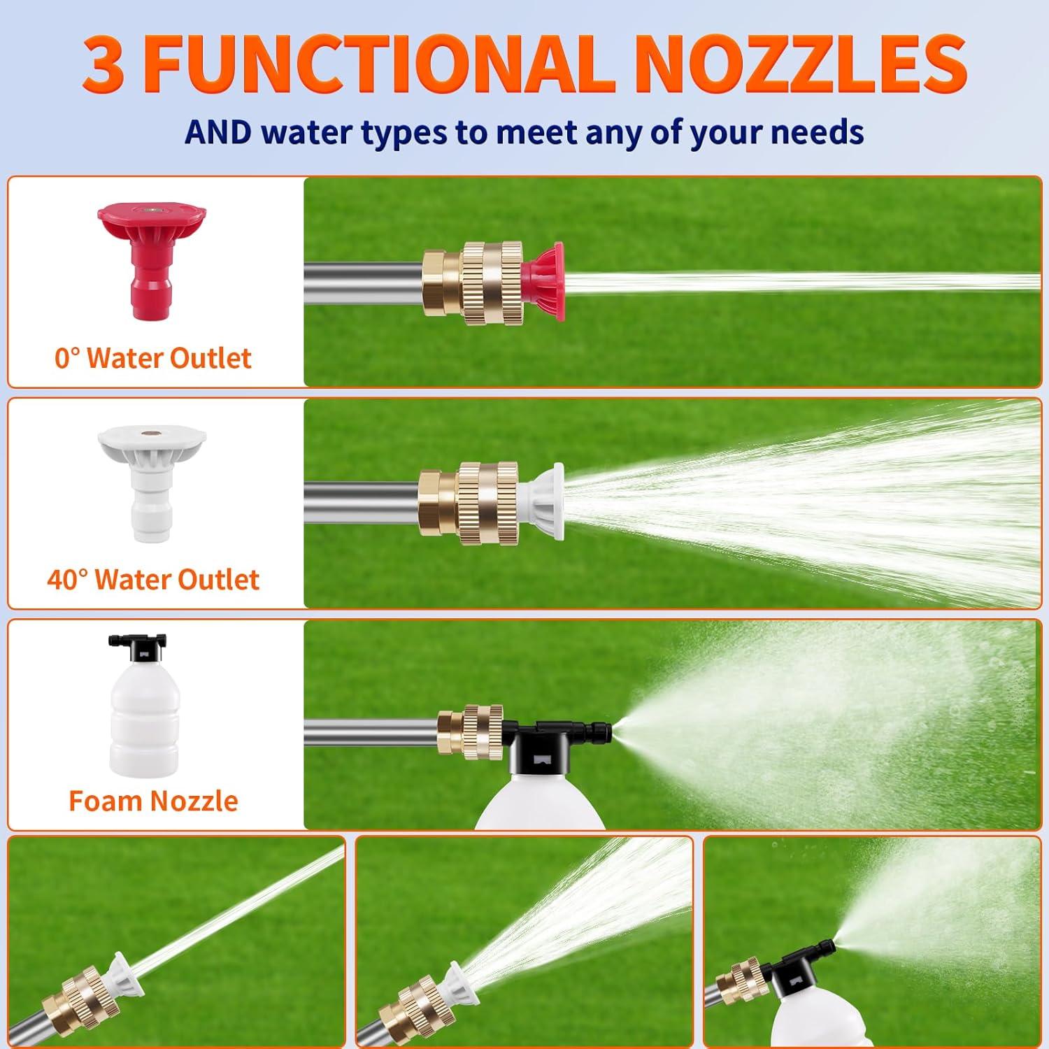 Lavadora a Presión Inalámbrica Kartols 1500W 60Bar 5m Manguera