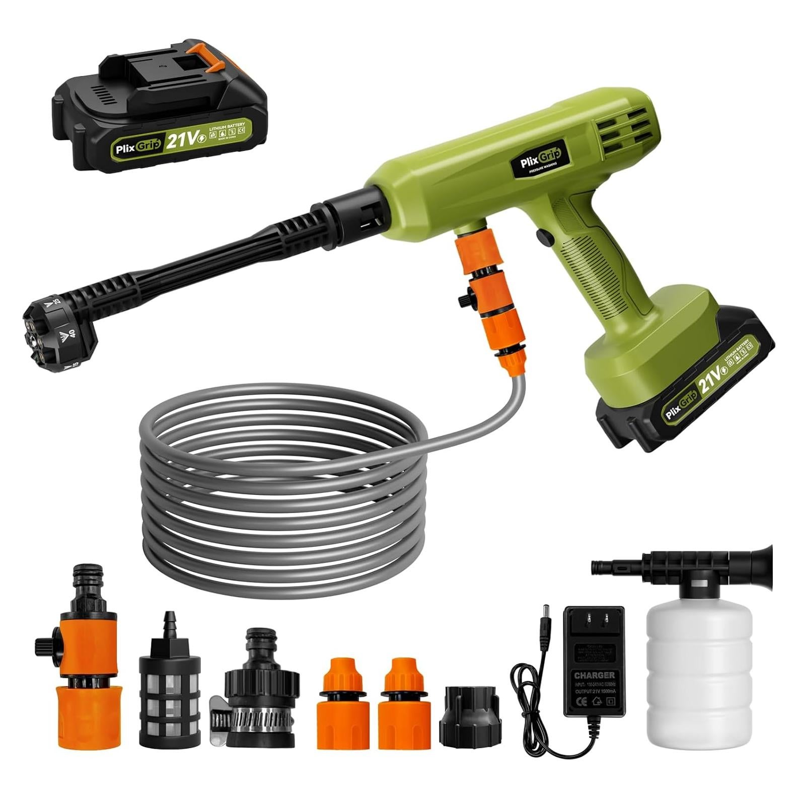 Lavadora a Presión Inalámbrica PlixGrip 900PSI 4L/min 6-en-1