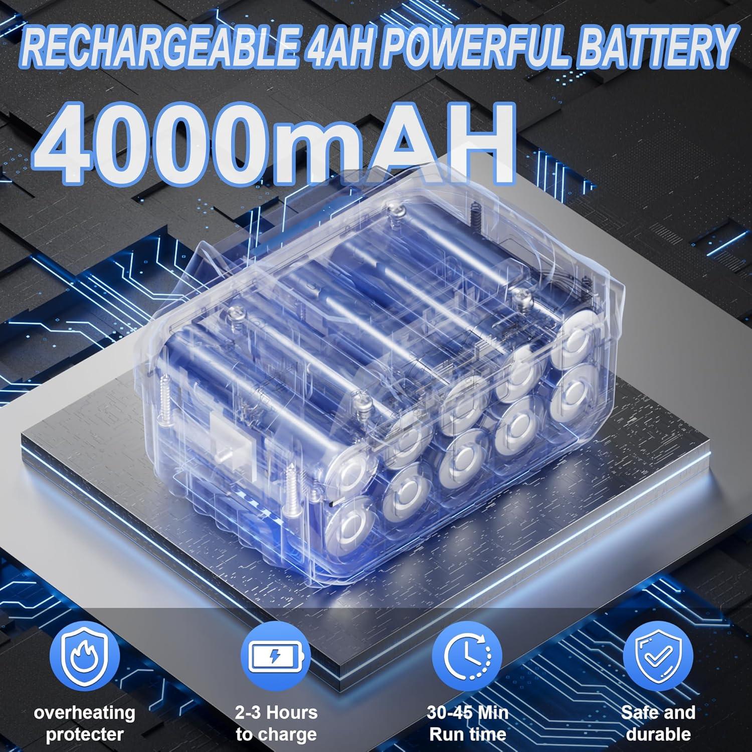 Lavadora a Presión Sin Cable AZZUNO 850 PSI Portátil 4000mAh