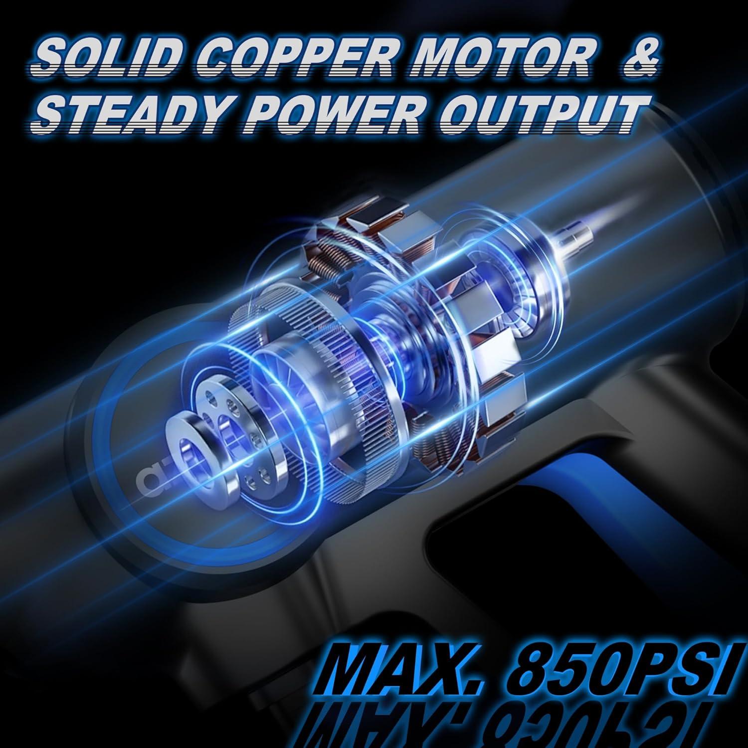 Lavadora a Presión Sin Cable AZZUNO 850 PSI Portátil 4000mAh