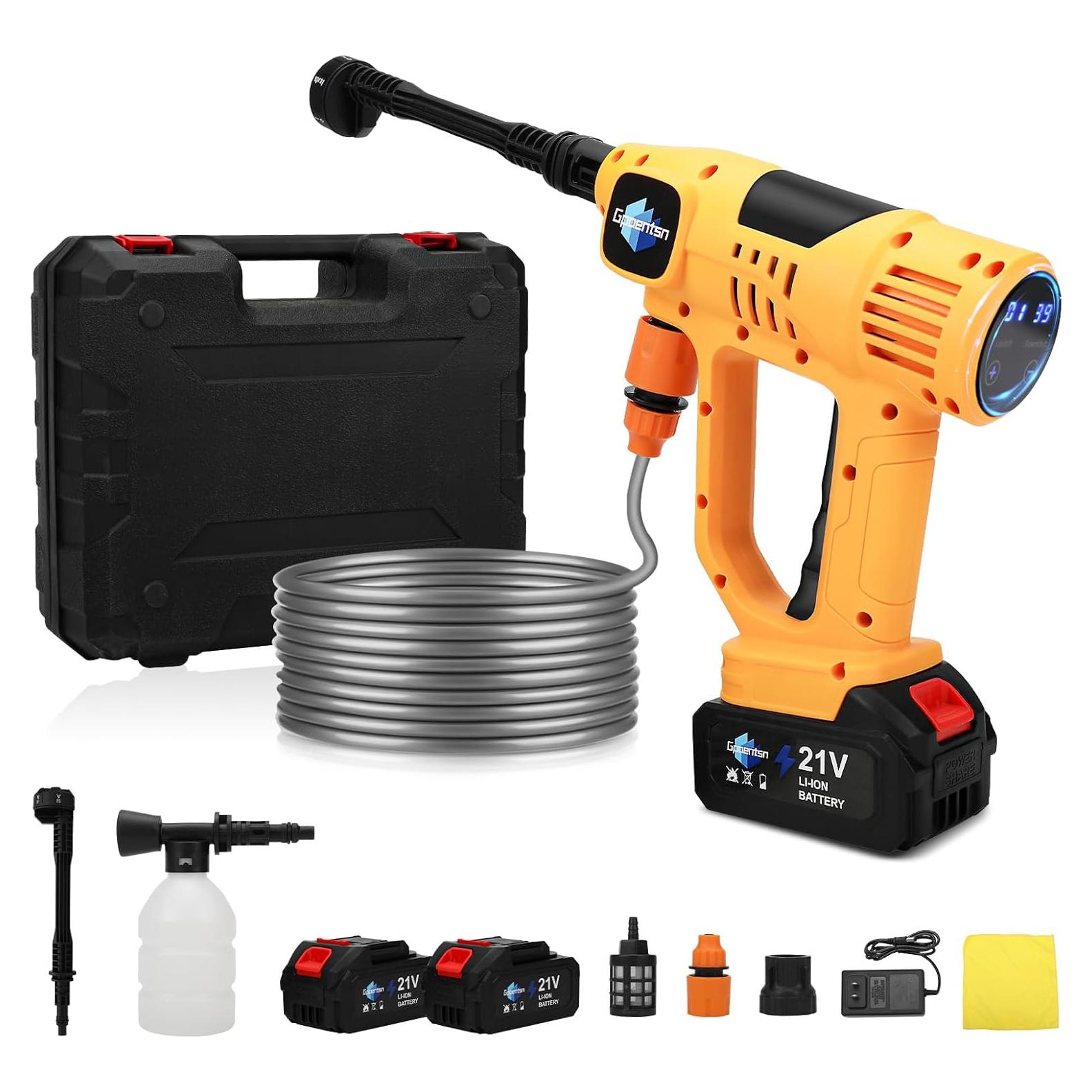 Lavadora a Presión Inalámbrica Gpaentsn 900PSI 6-en-1 Batería