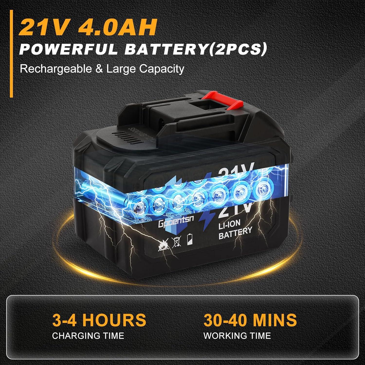 Lavadora a Presión Inalámbrica Gpaentsn 900PSI 6-en-1 Batería