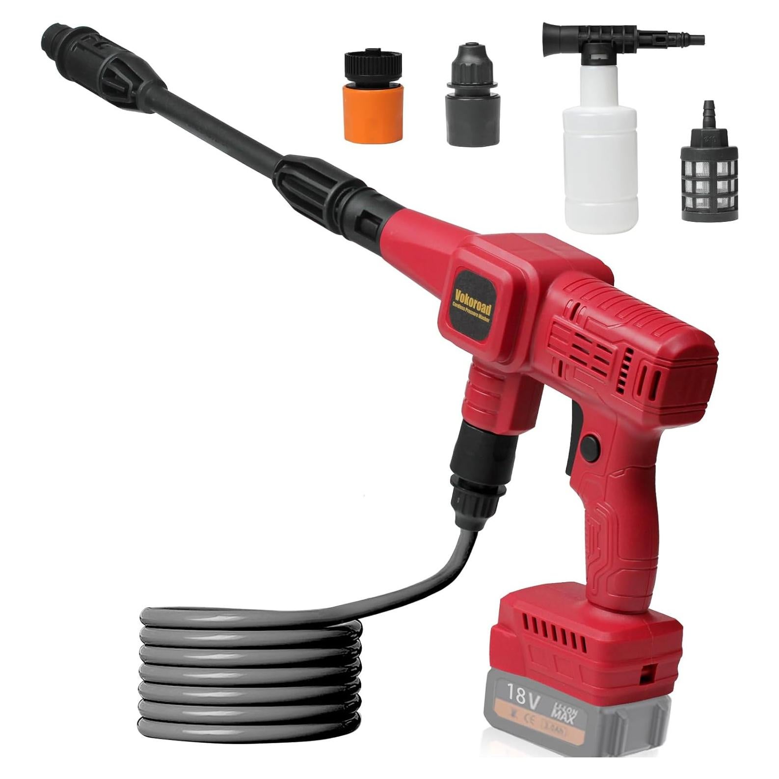 Lavadora a Presión Inalámbrica Vokoroad 980 PSI 18V Portátil