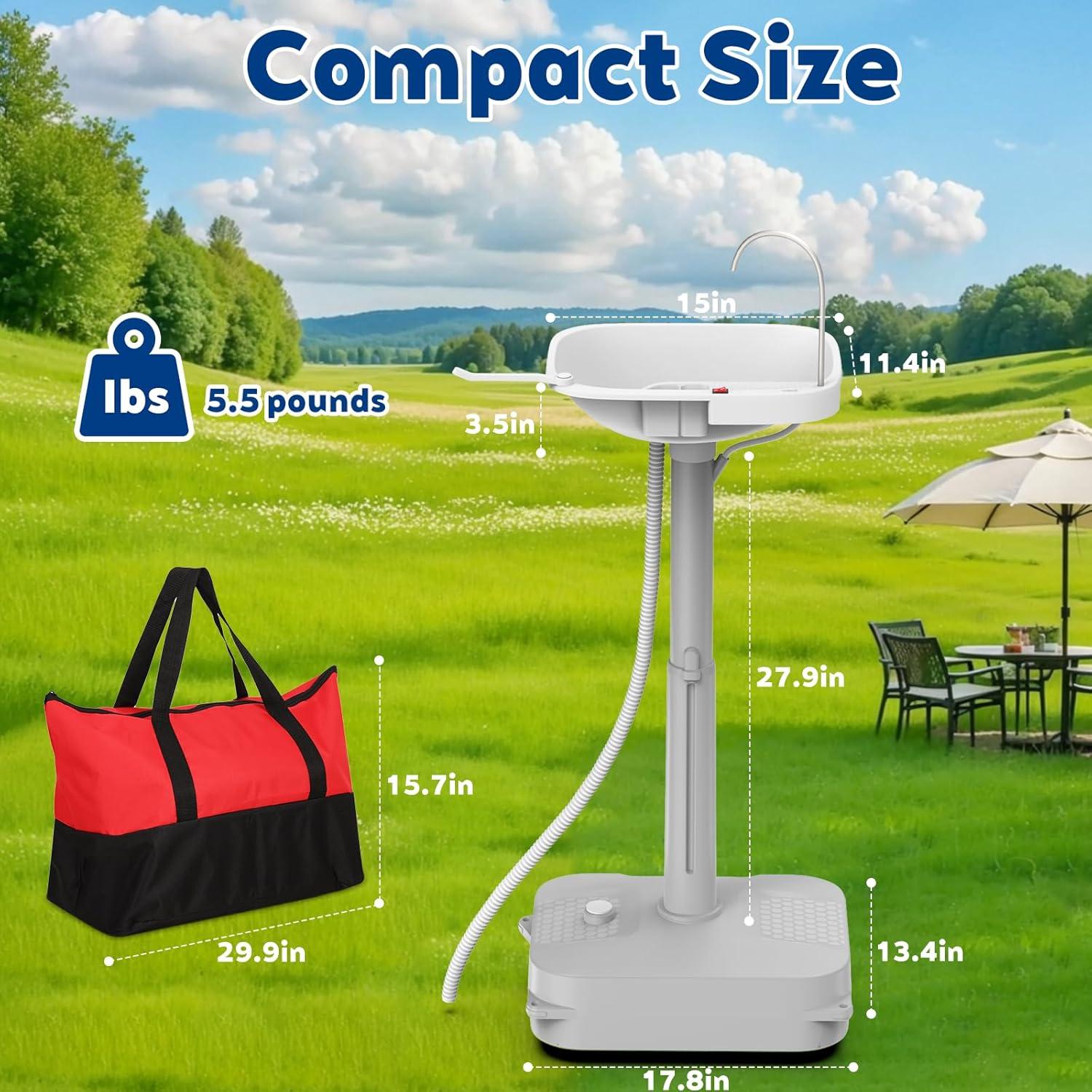 Estación de Lavado de Manos Portátil Tirmen 18L USB Batería