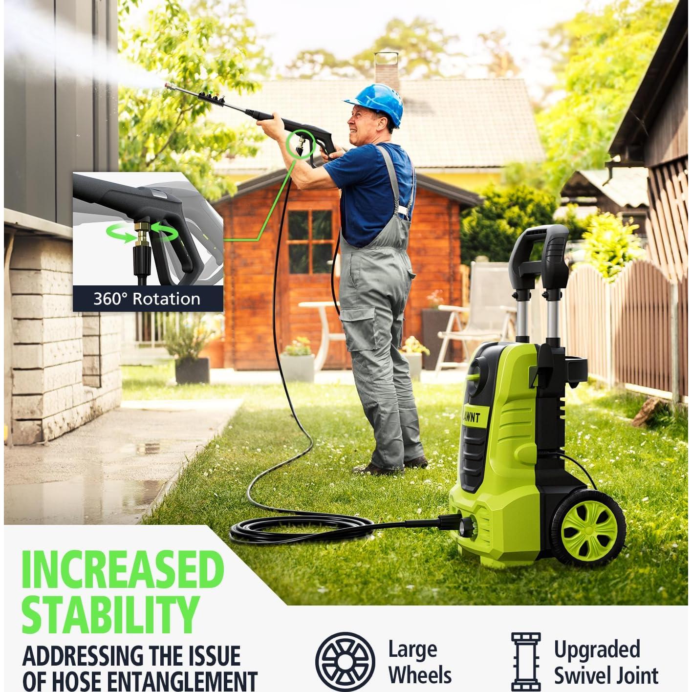 Limpiadora a Presión Eléctrica FLAWNT 2030 PSI 7.92m Verde Claro