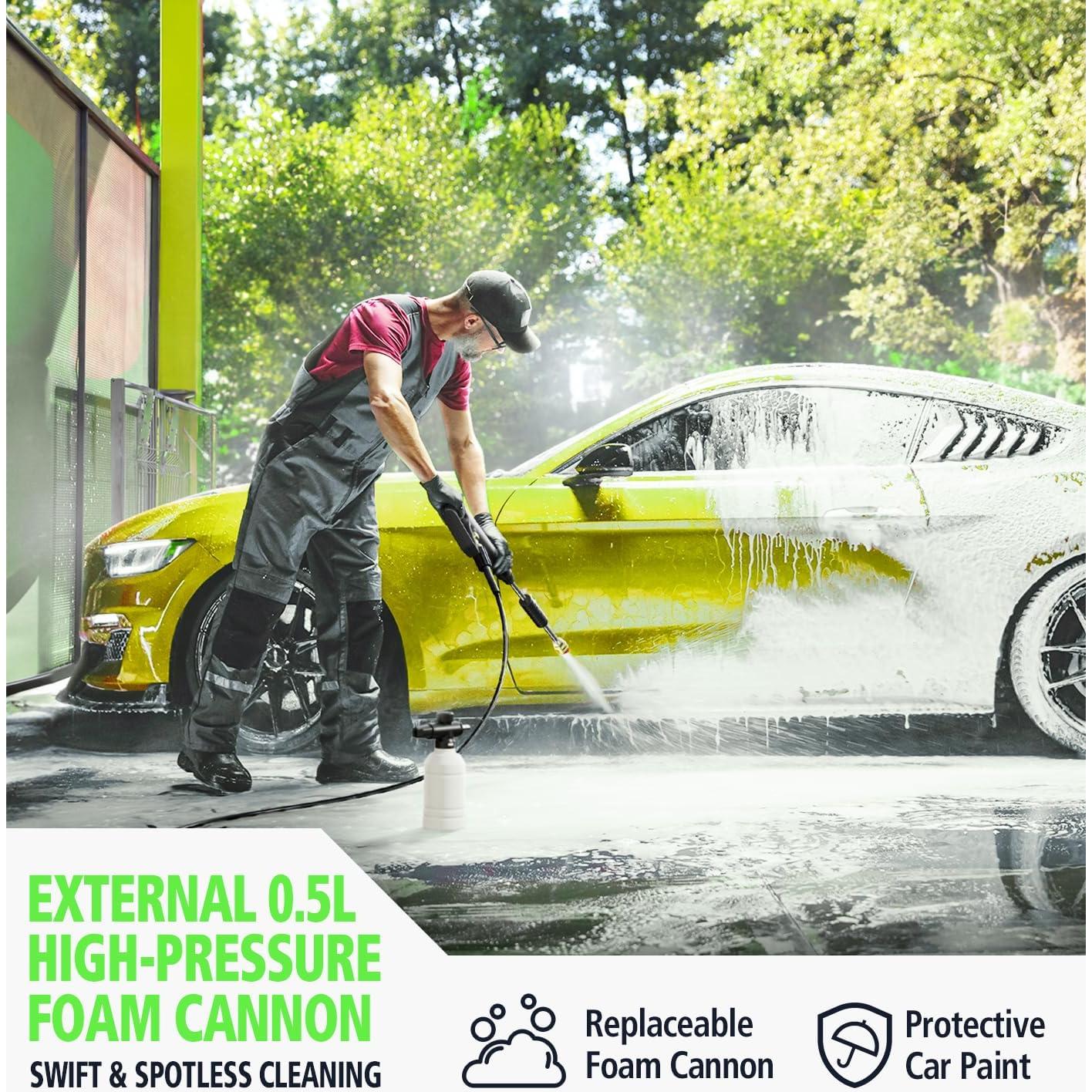 Limpiadora a Presión Eléctrica FLAWNT 2030 PSI 7.92m Verde Claro