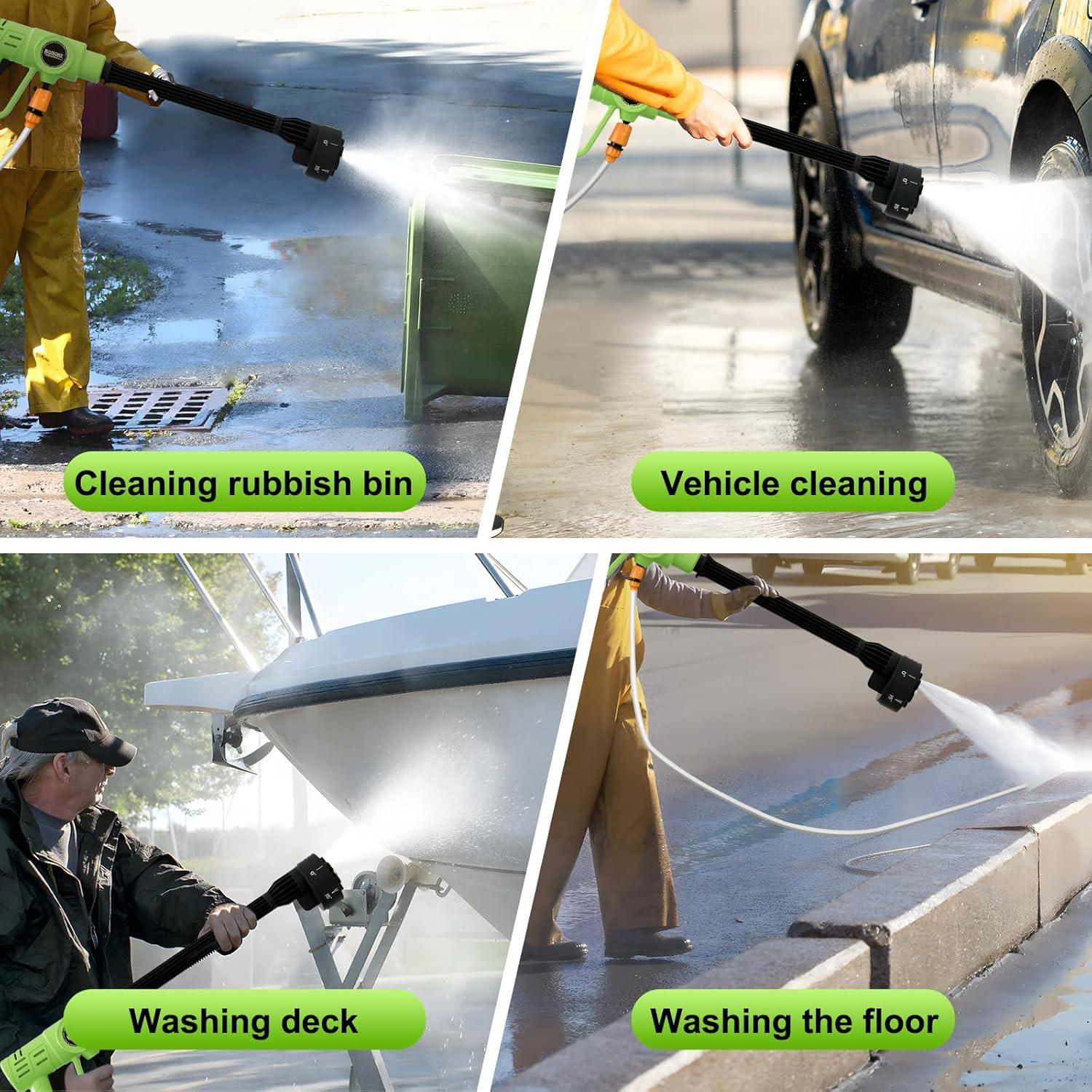 Lavadora a Presión Inalámbrica Blusoke 3.0Ah 6-en-1 Verde