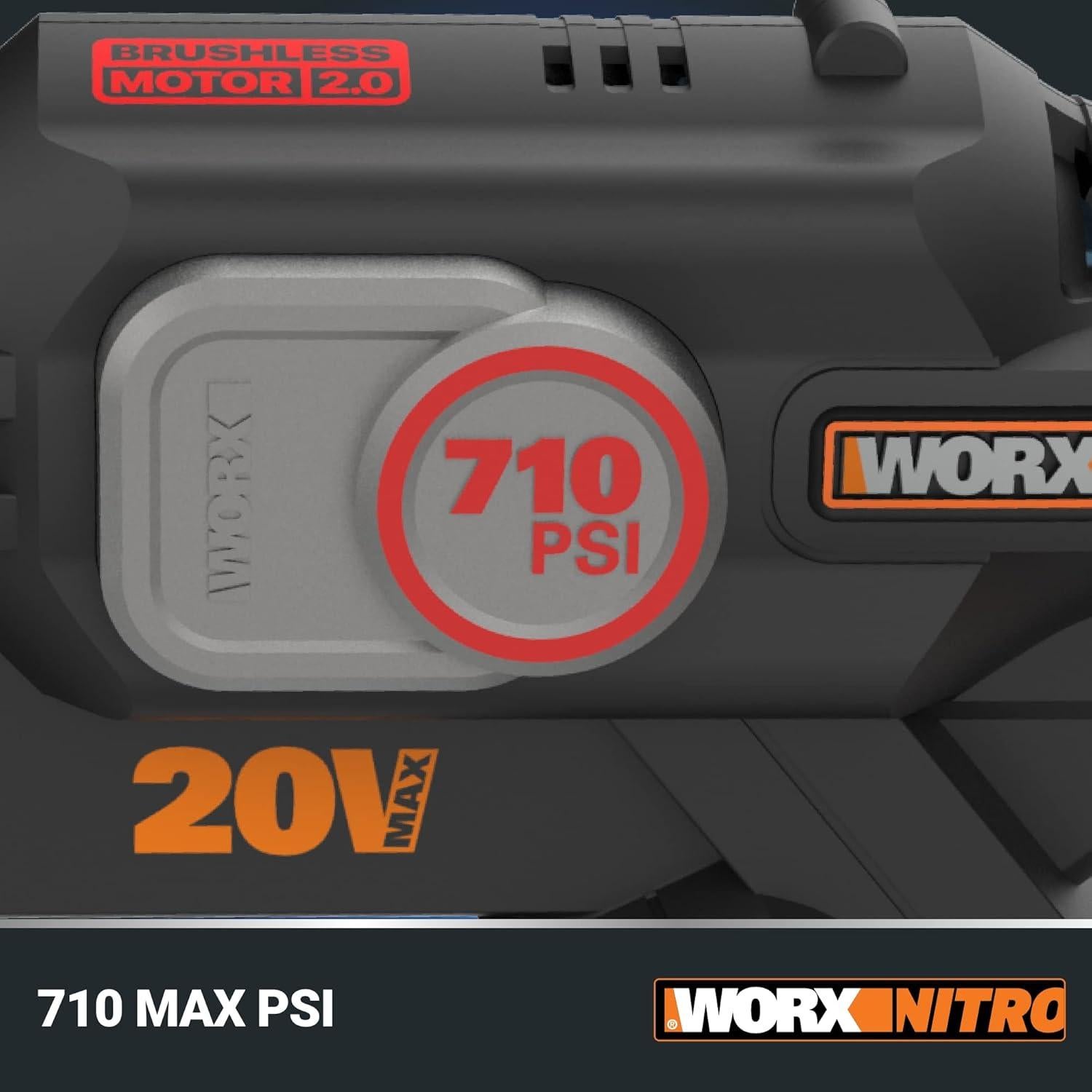 Lavadora de Presión Portátil Worx Nitro 20V 710 PSI