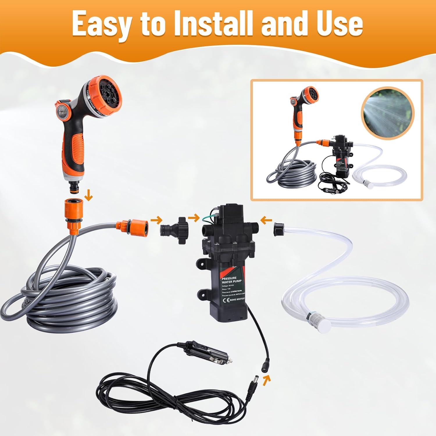 Bomba de Presión Eléctrica Portátil Bang4buck 120W 80PSI 12V