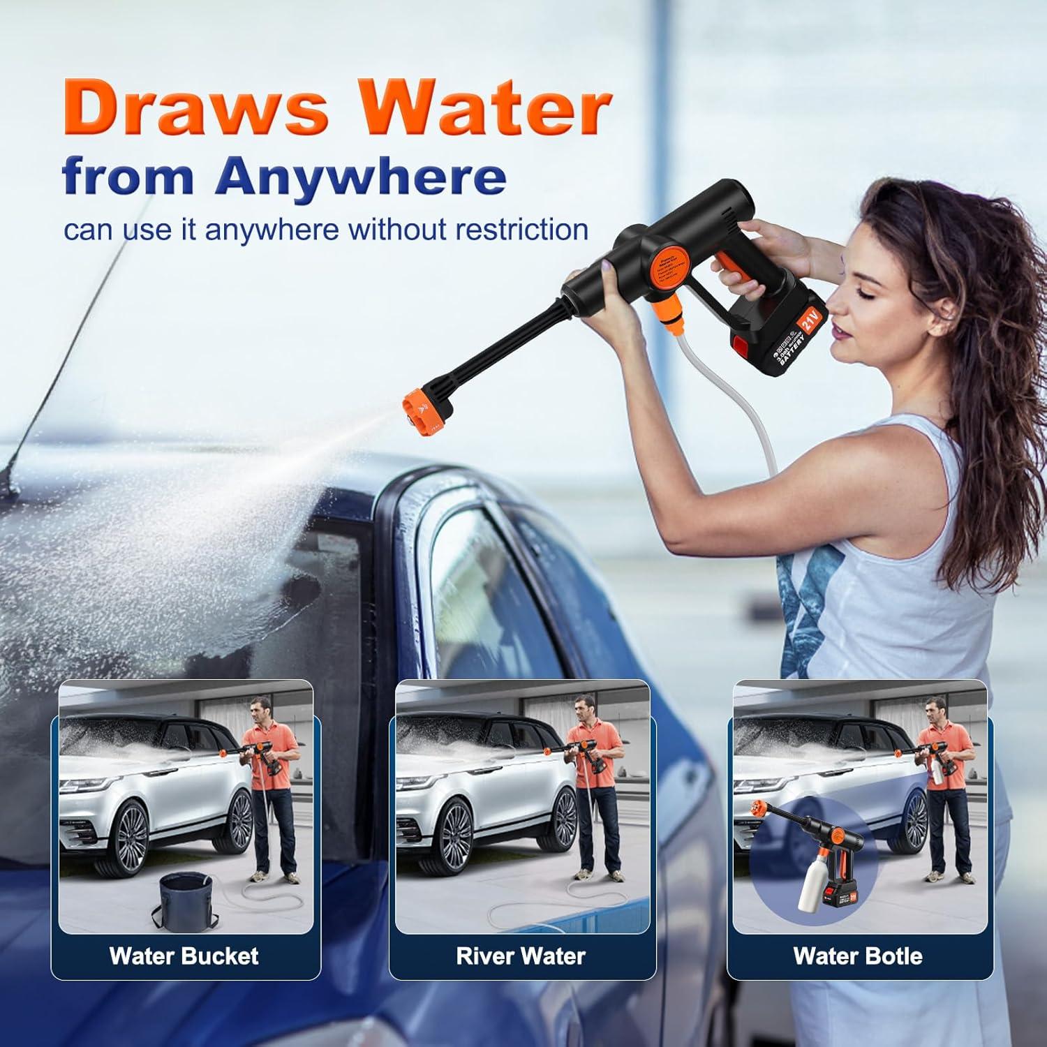 Lavadora a Presión Inalámbrica Denqir RB-005 652 PSI 1.2 GPM