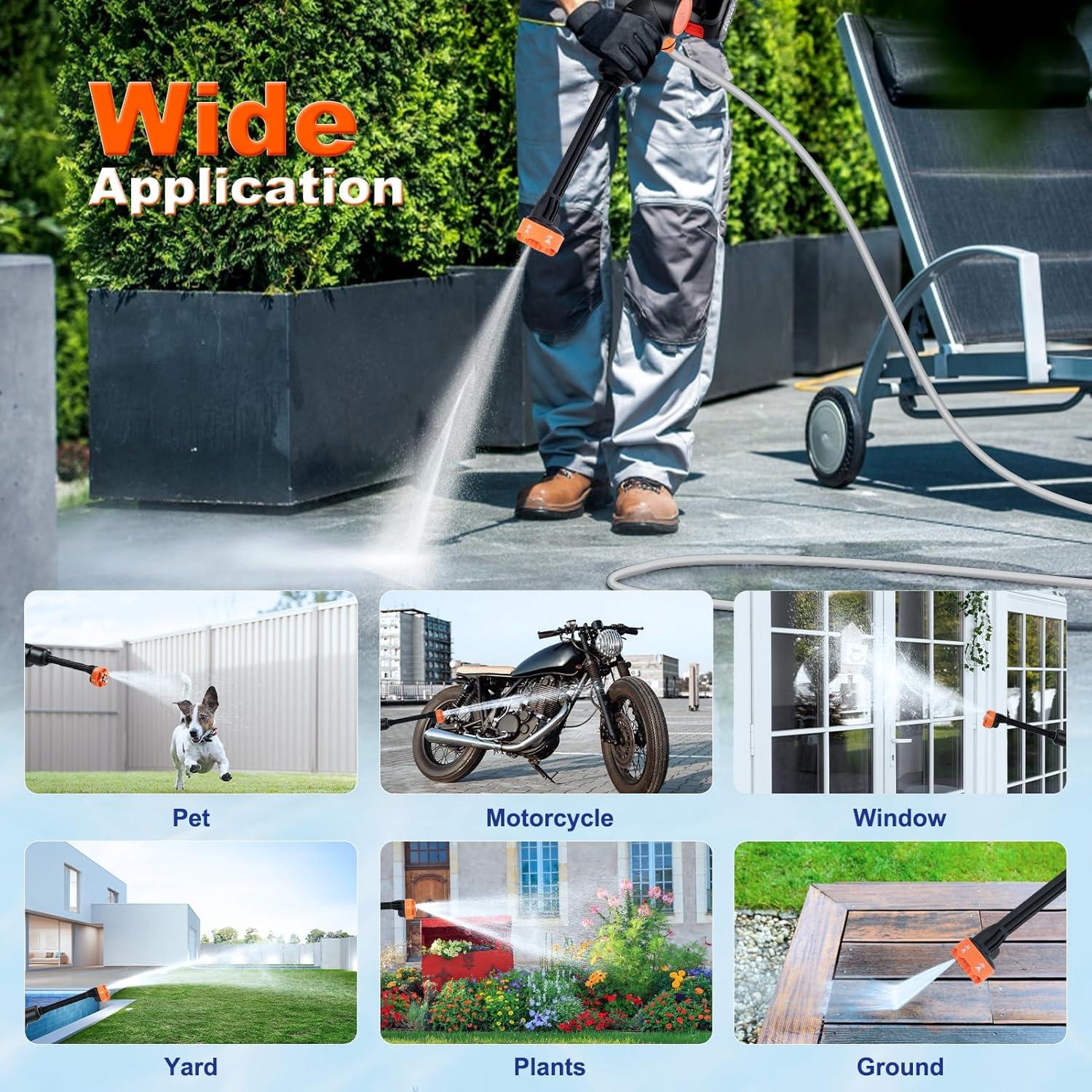 Lavadora a Presión Inalámbrica Denqir RB-005 652 PSI 1.2 GPM