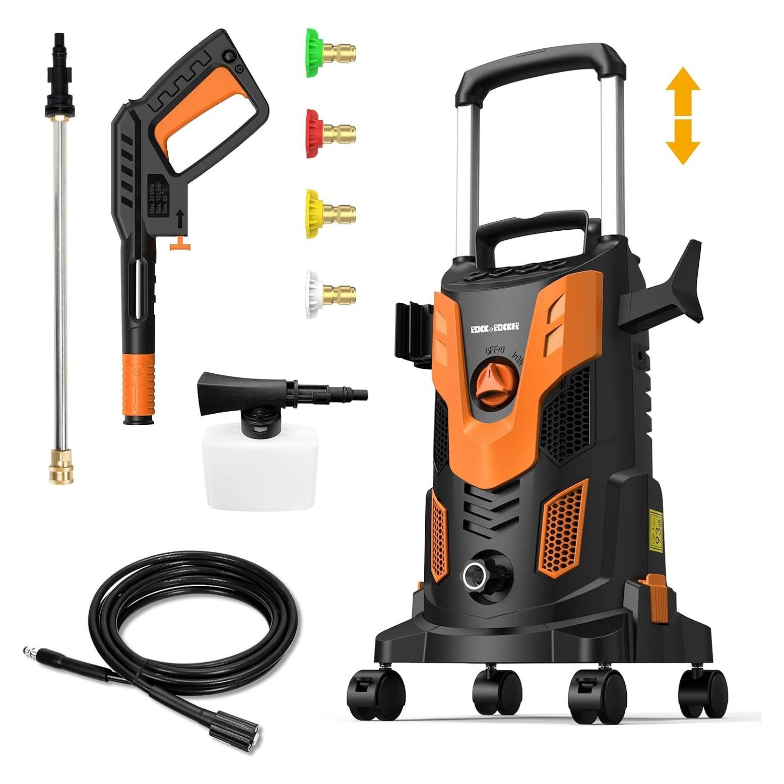 Lavadora a Presión Rock&Rocker 1750 PSI 9.5 L/min Portátil