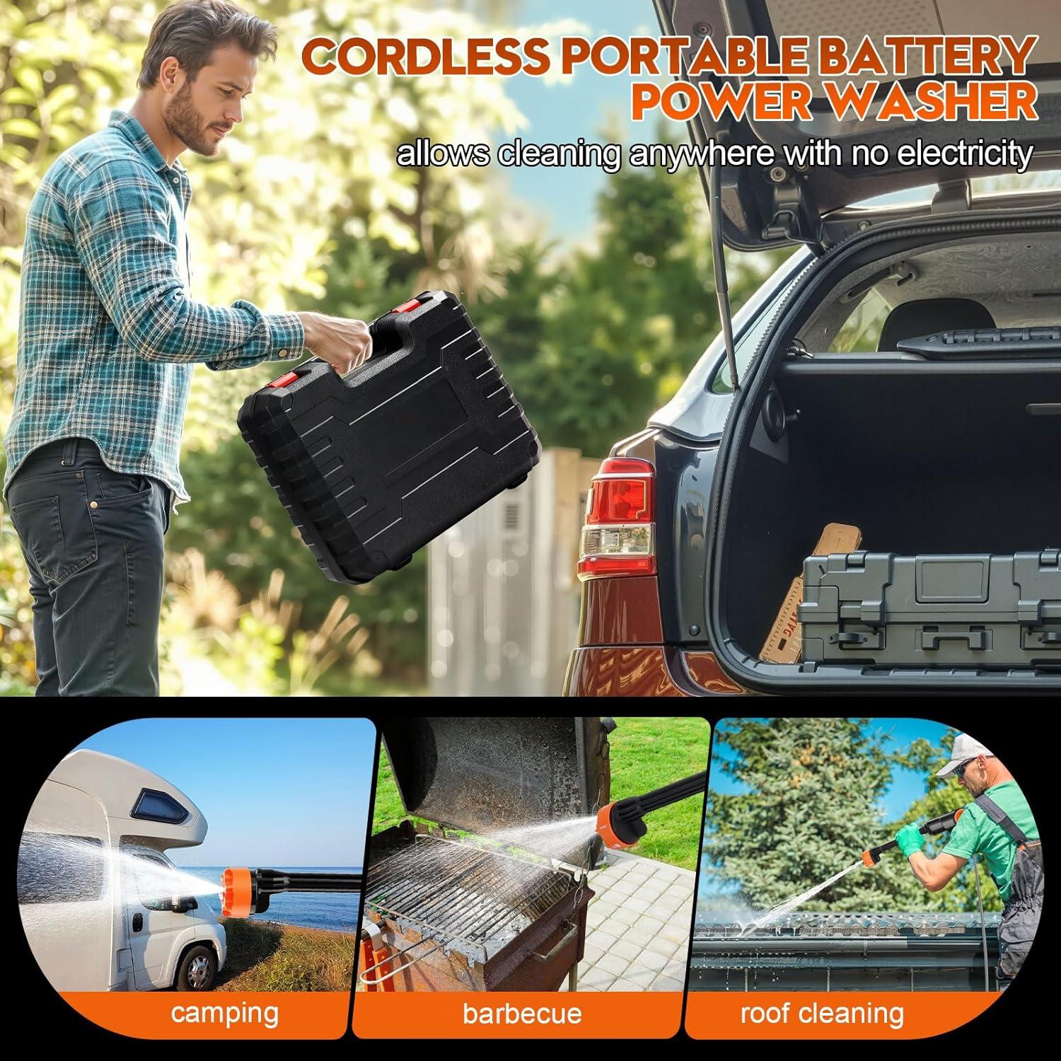 Lavadora a Presión Inalámbrica Lemolifys 6000mAh 6-en-1