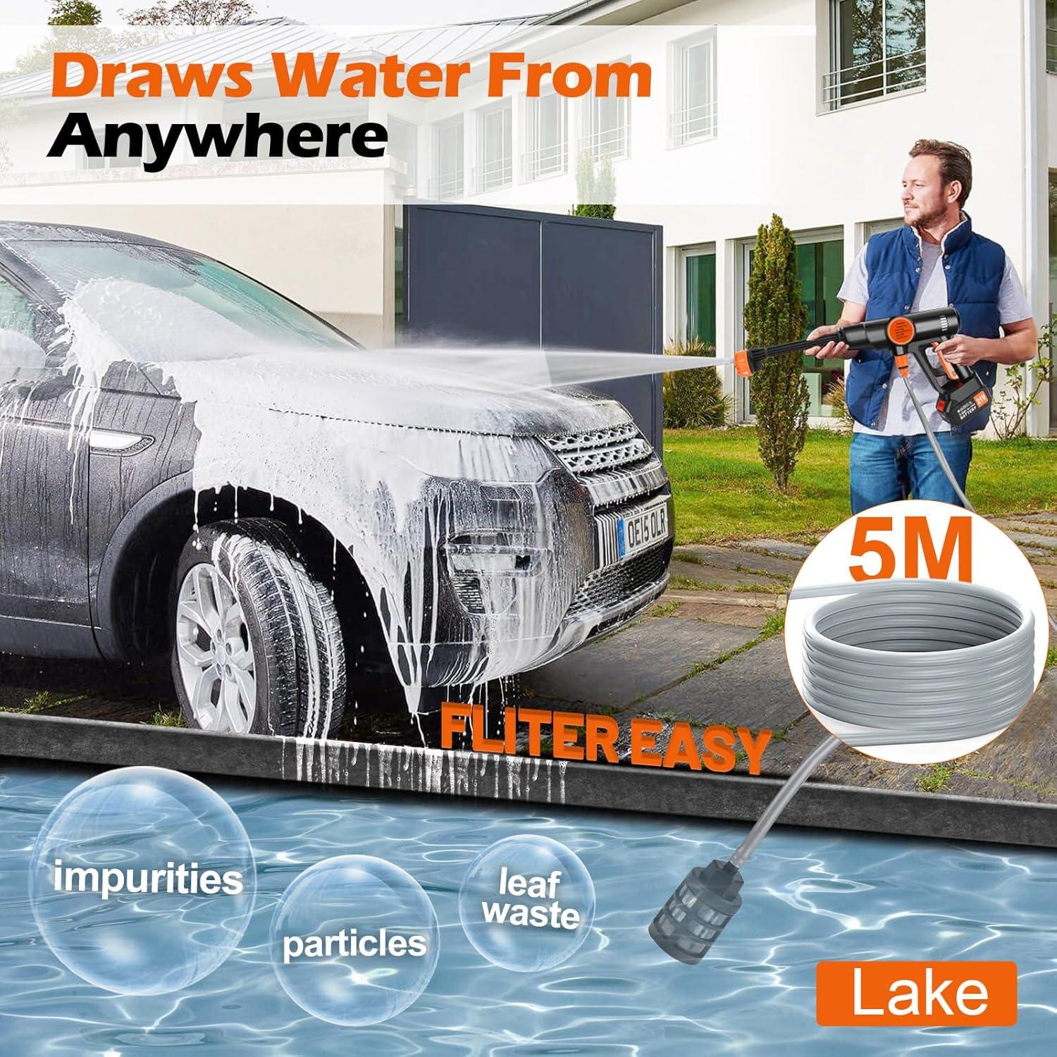 Lavadora a Presión Inalámbrica Lemolifys 6000mAh 6-en-1