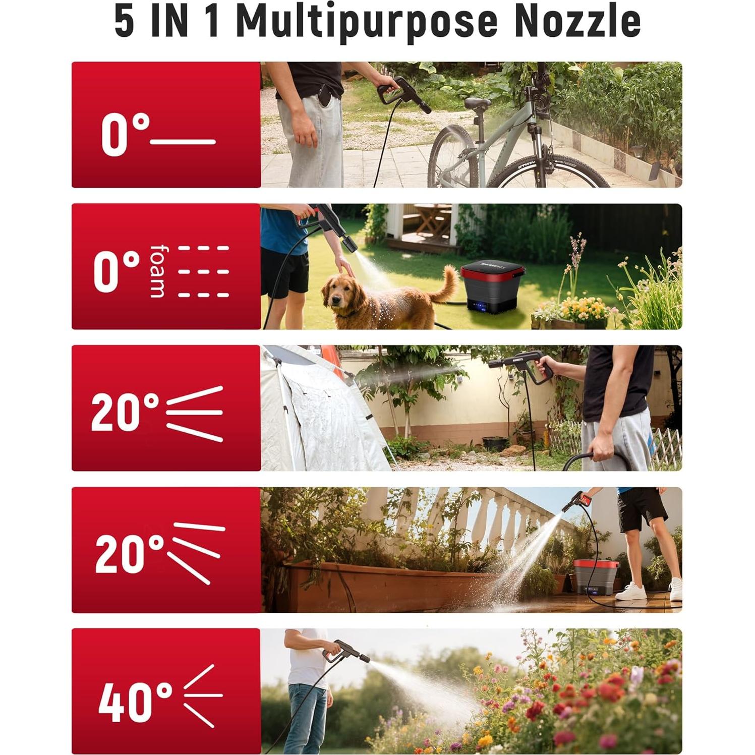 Lavadora a Presión Eléctrica KAIWEETS KPW-F1 12L Plegable