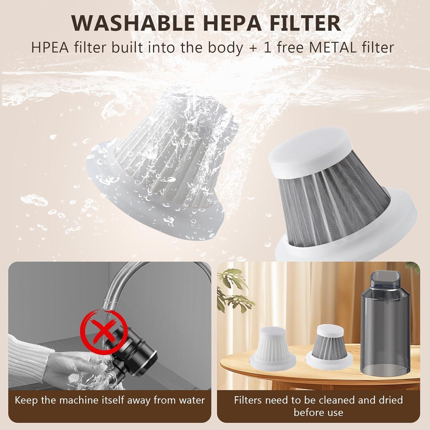 Aspiradora de Mano Inalámbrica BJMCXIA HL-121 22000PA 4-en-1