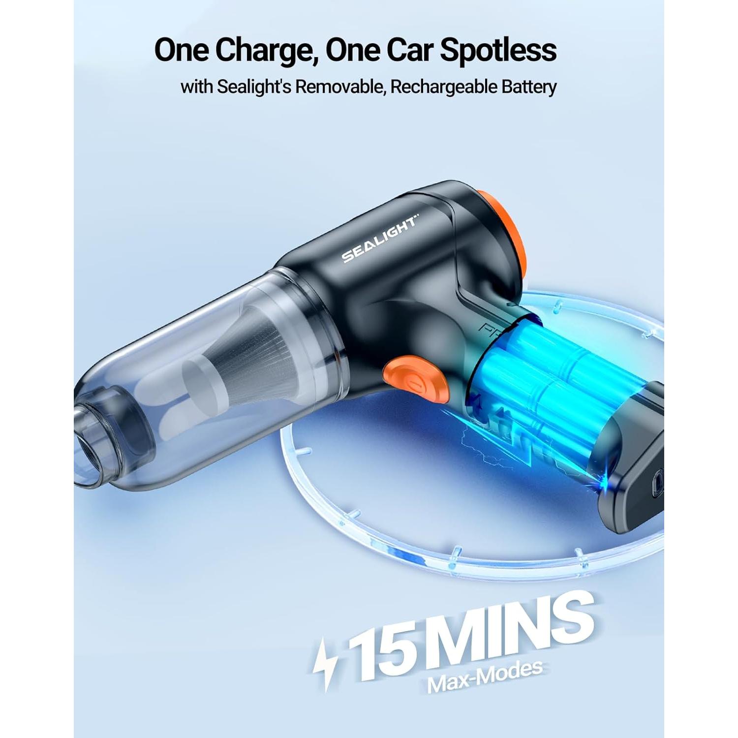 Aspiradora de Coche SEALIGHT X1 Portátil Inalámbrica 13000Pa