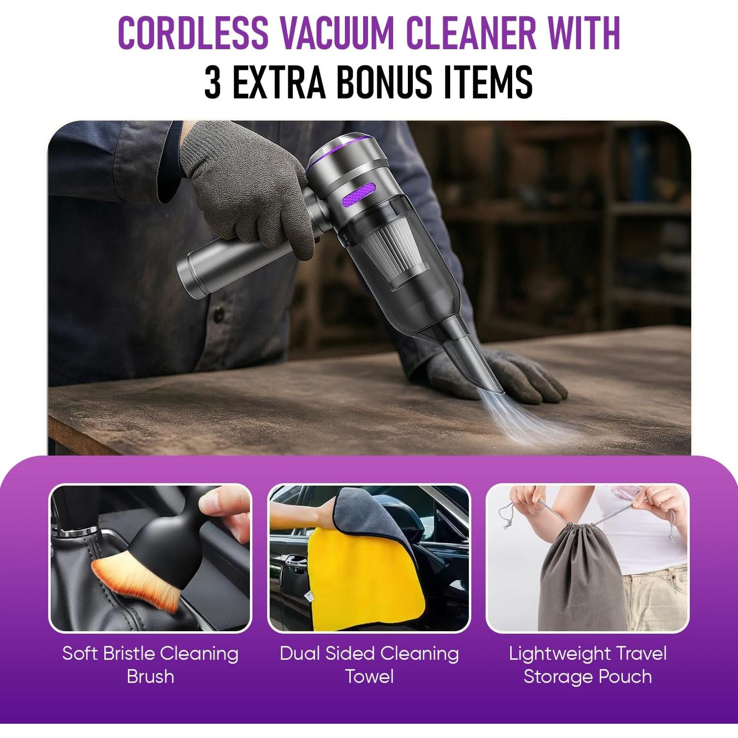 Aspiradora de Mano Inalámbrica Vitalco 3481 18000PA 0.70kg