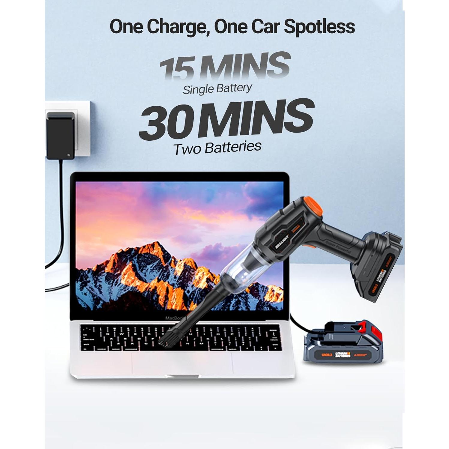 Aspiradora Portátil Inalámbrica SEALIGHT XX1 21000PA para Coche