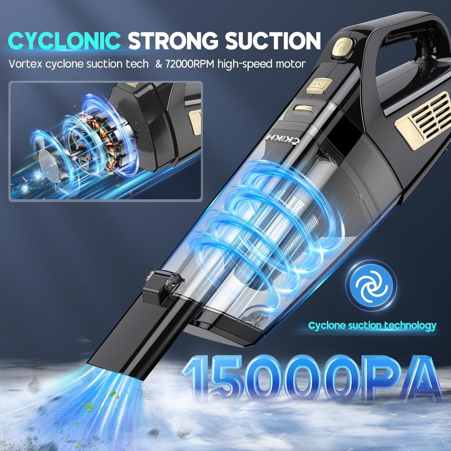 Aspiradora de Mano Inalámbrica CKIKH LT-151ET 15000PA Recargable