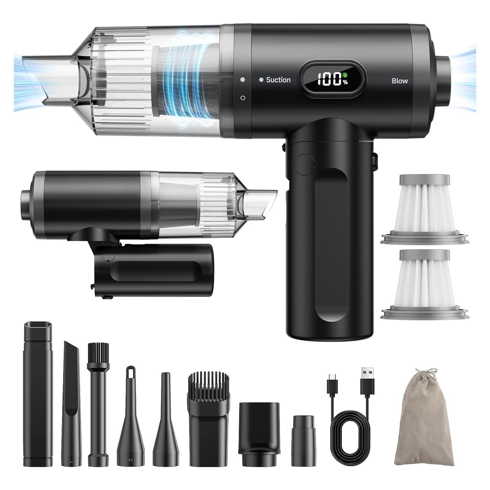 Aspiradora de Mano Inalámbrica APPS2Car CV2 12000PA Plegable