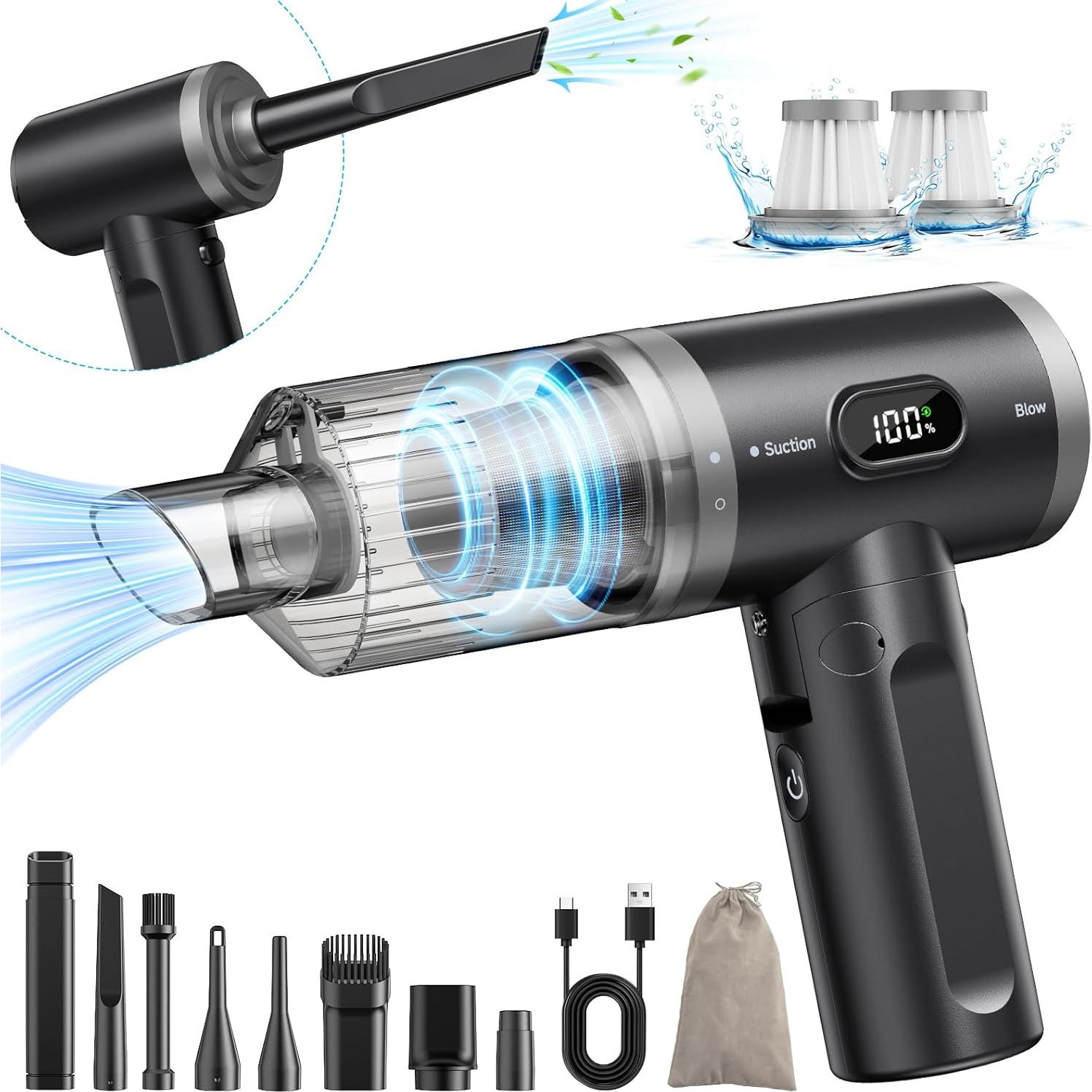 Aspiradora de Mano Inalámbrica APPS2Car CV2 12000PA Plegable