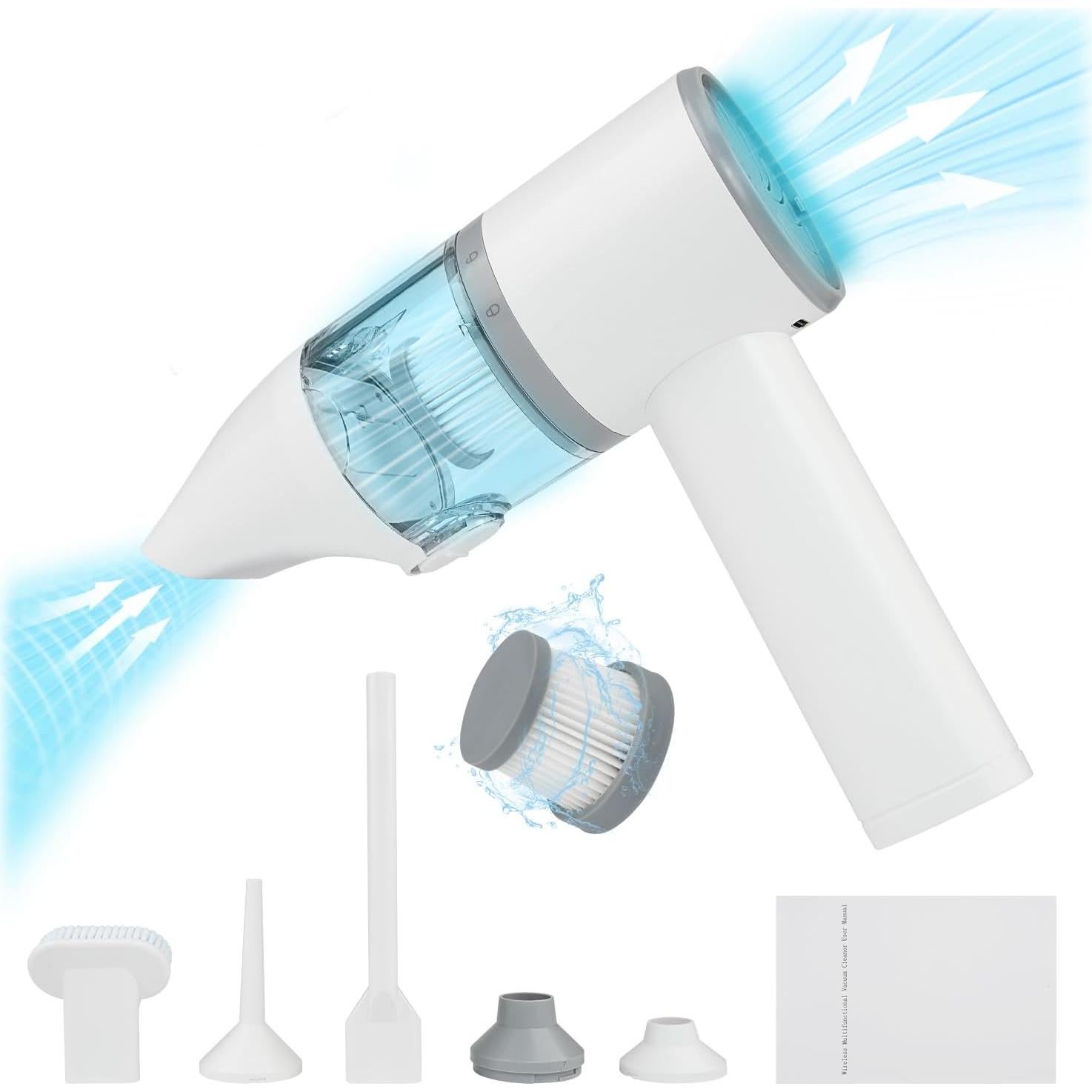 Aspiradora de Mano Inalámbrica VIRSHX BATT WXC08 120W 5 en 1