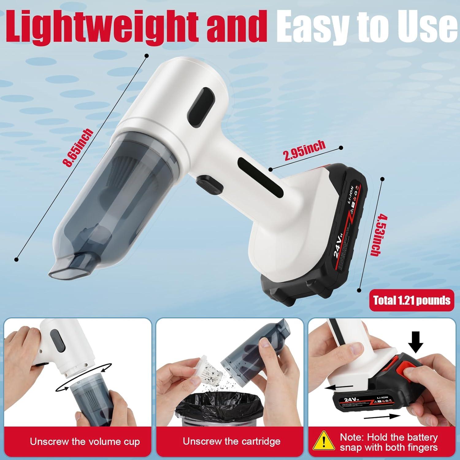 Aspiradora de Mano Runful MD-16 25000PA 4000mAh Inalámbrica
