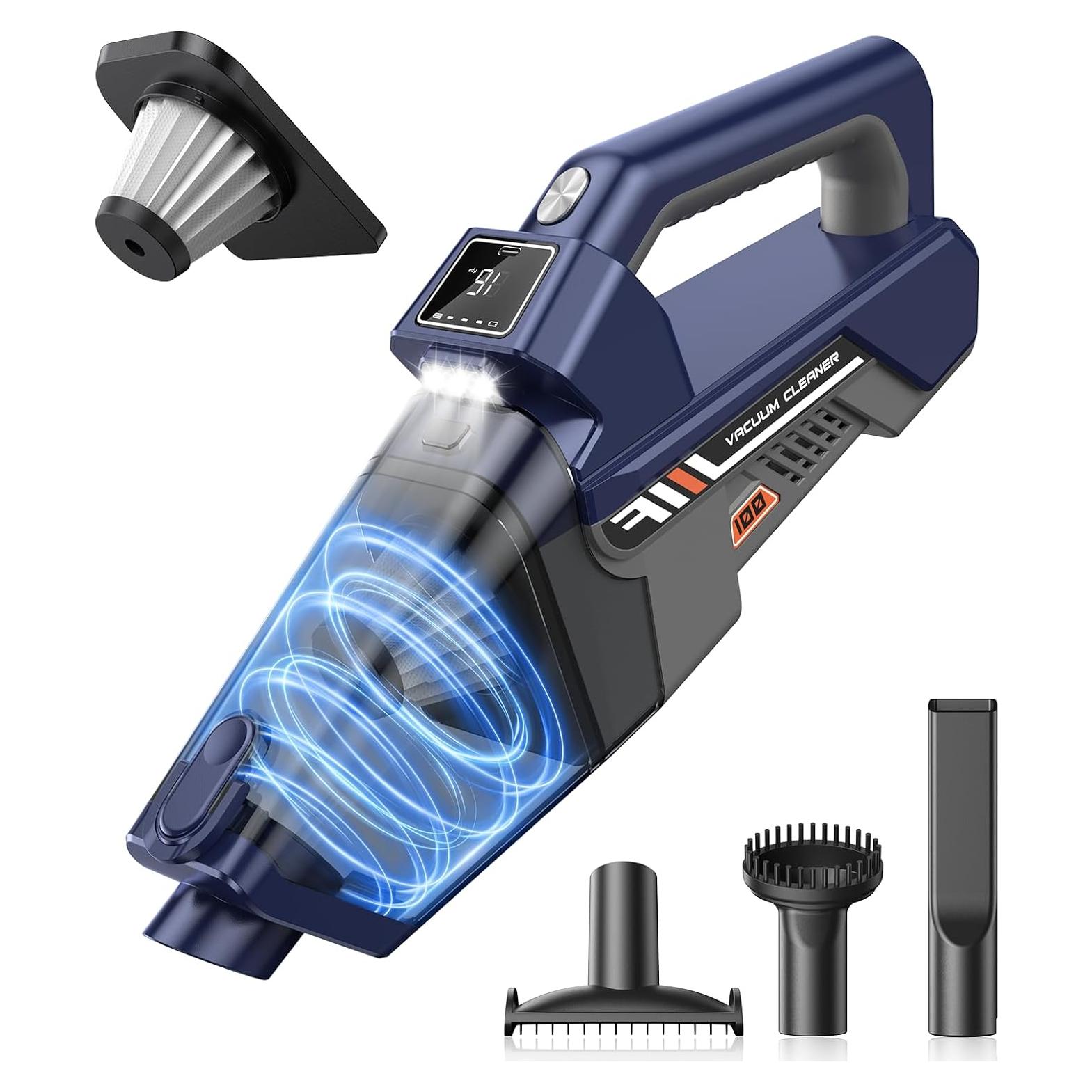 Aspiradora de Mano JONYJ VC-100 Inalámbrica 16000PA Azul