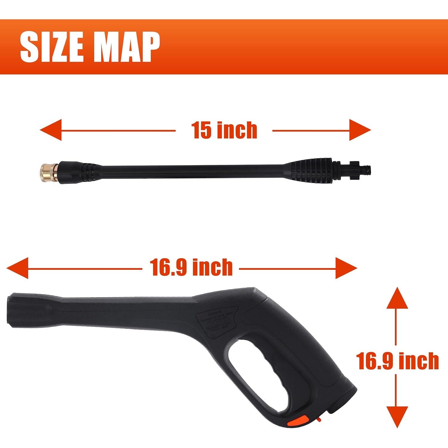 Pistola de Lavadora a Presión Tool Daily con Boquilla Turbo y 5 Puntas