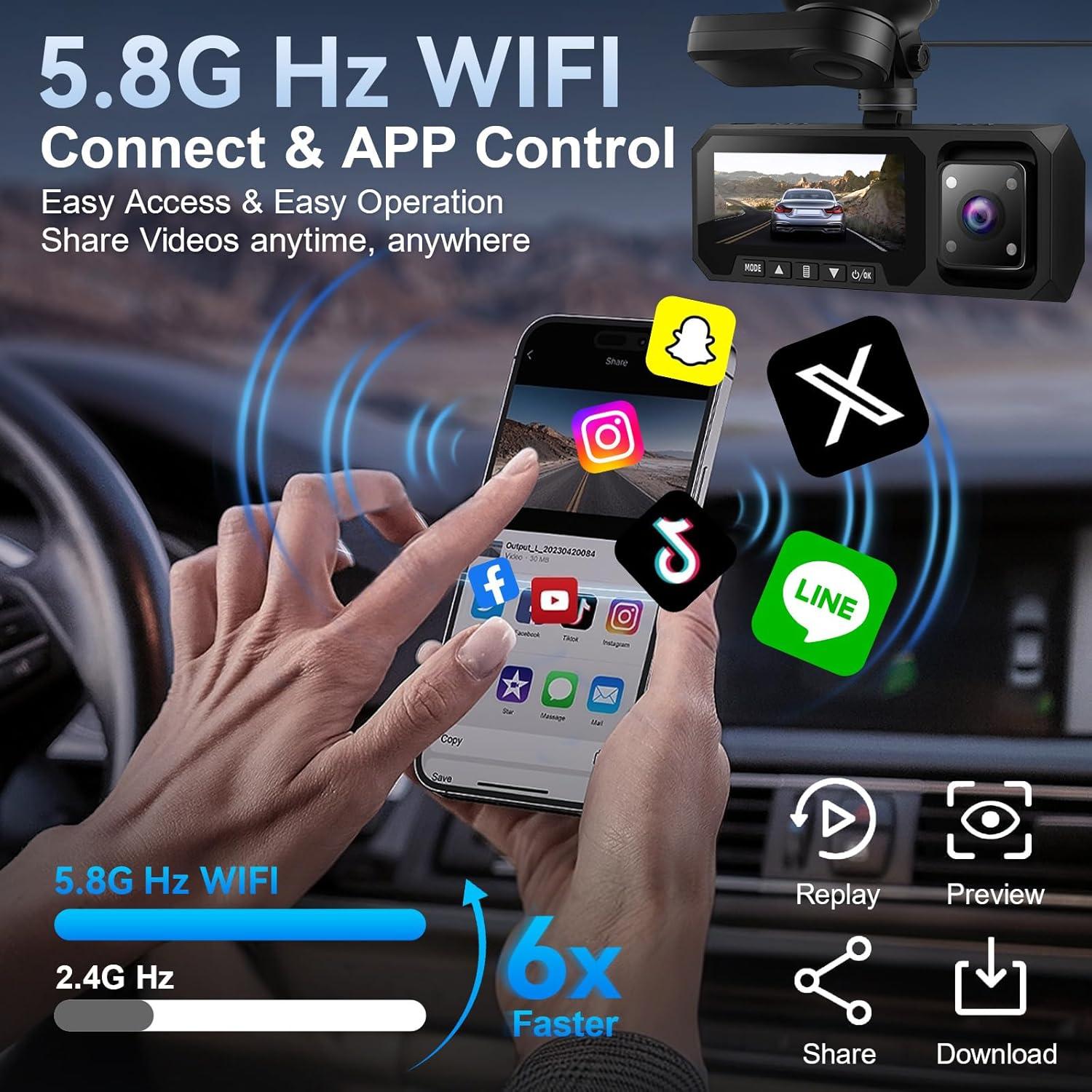 Cámara de Tablero IusZup ZD59 4K Triple 320° GPS WiFi 32GB