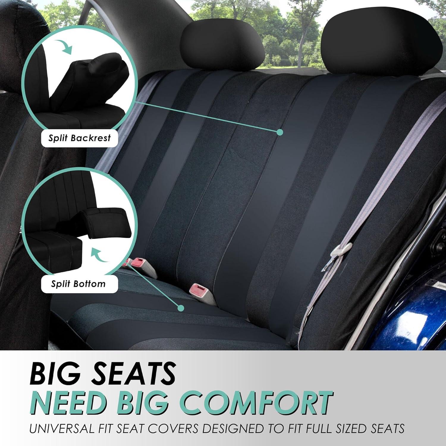 Funda de Asiento de Coche FH Group - Ajuste Universal, Negro