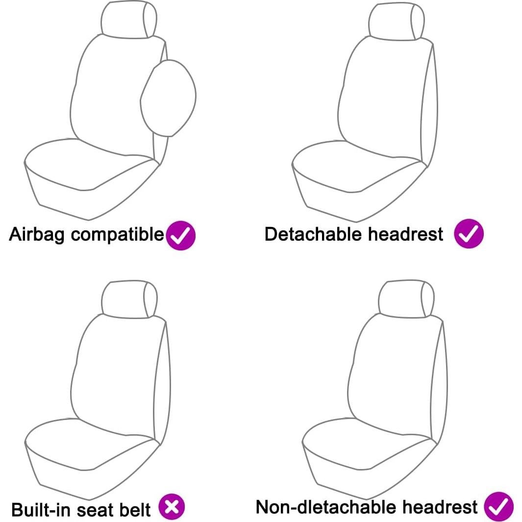 Fundas de Asiento Delantero Mandark Rojo, Impermeables y Transpirables
