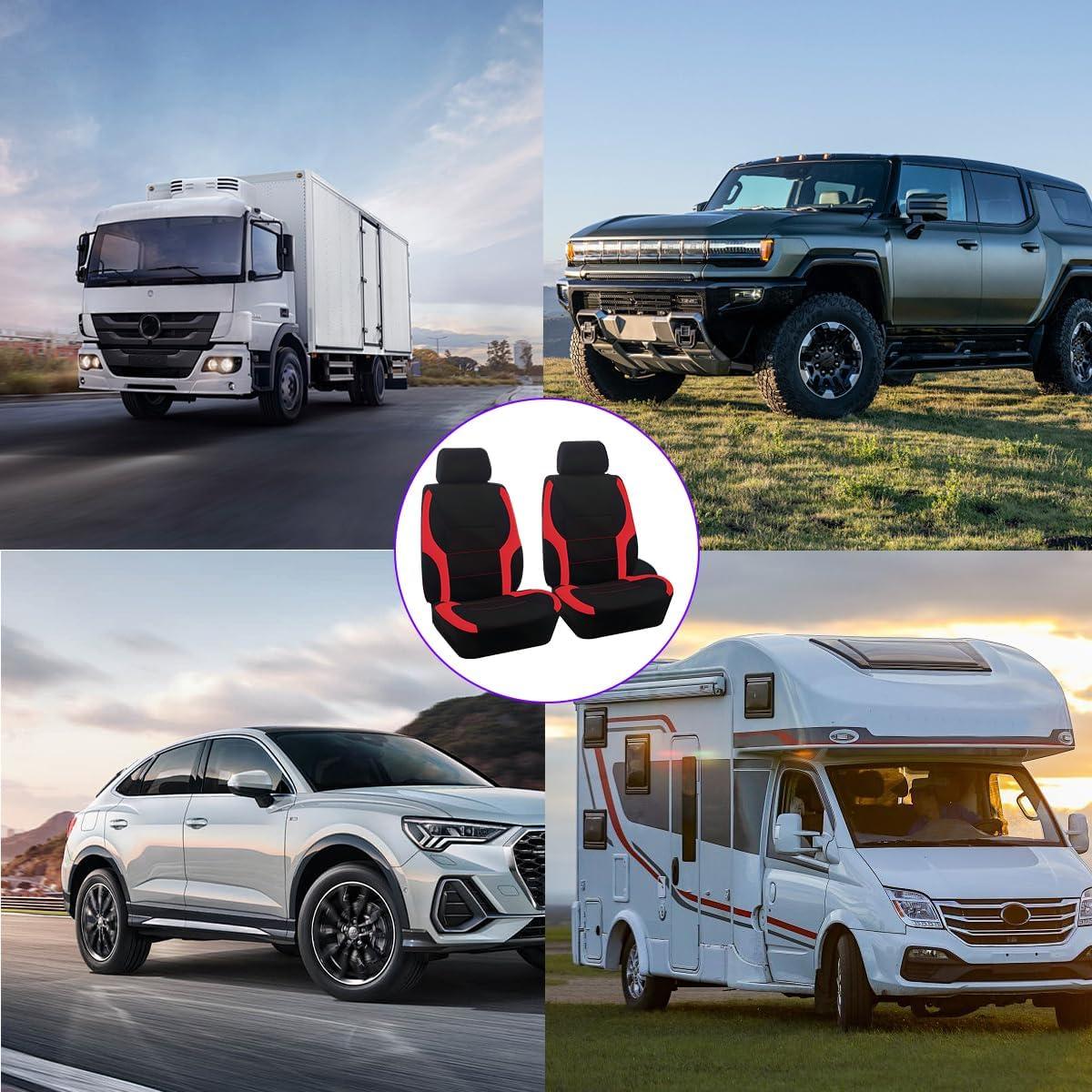 Fundas de Asiento Delantero Mandark Rojo, Impermeables y Transpirables