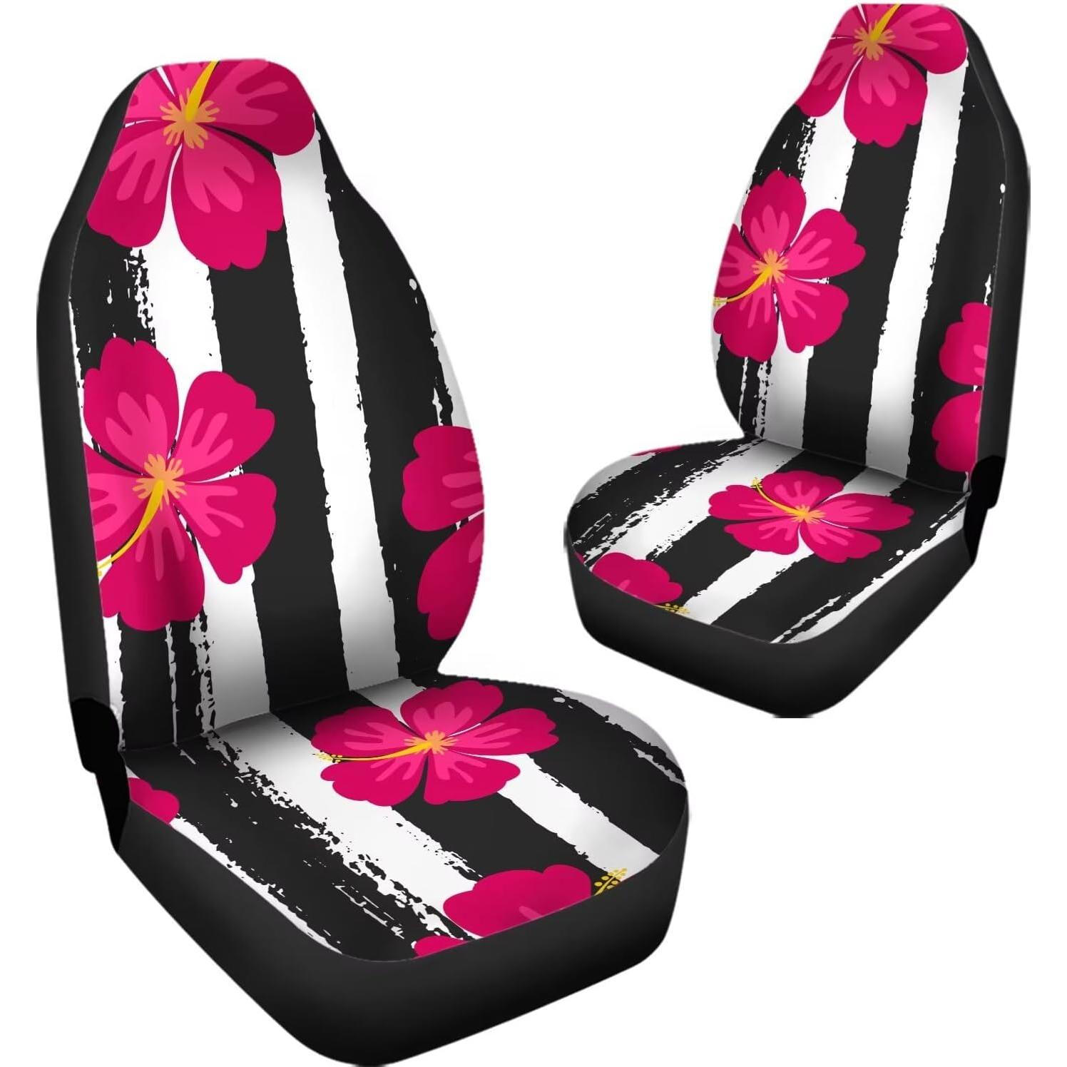 Fundas de Asiento de Coche Gearider Impermeables Rayas Negras y Blancas