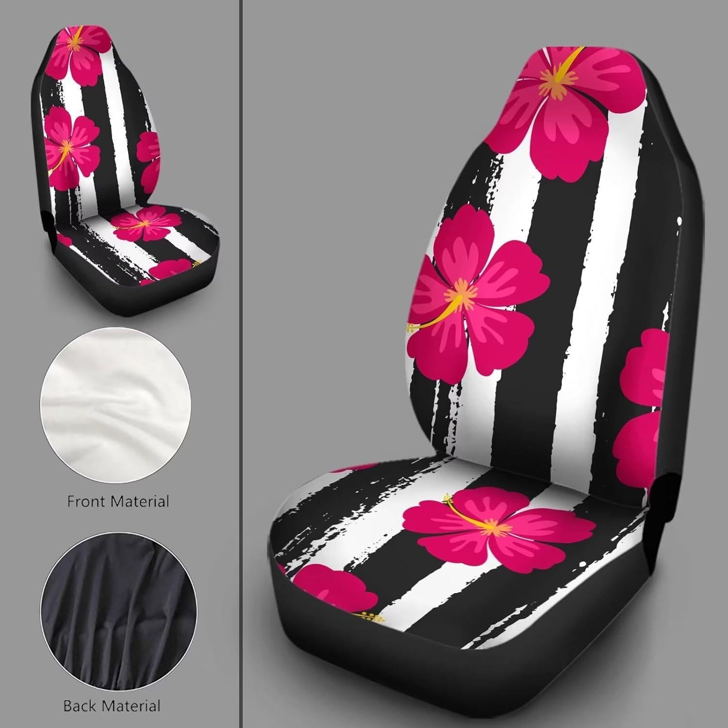 Fundas de Asiento de Coche Gearider Impermeables Rayas Negras y Blancas