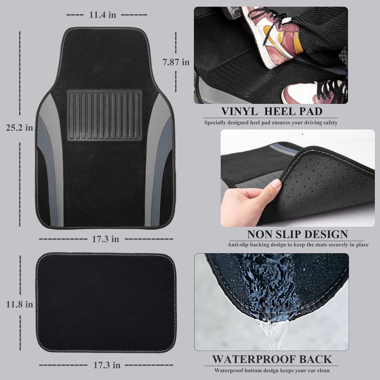 Fundas de Asiento y Alfombrillas CAR PASS Negro y Gris