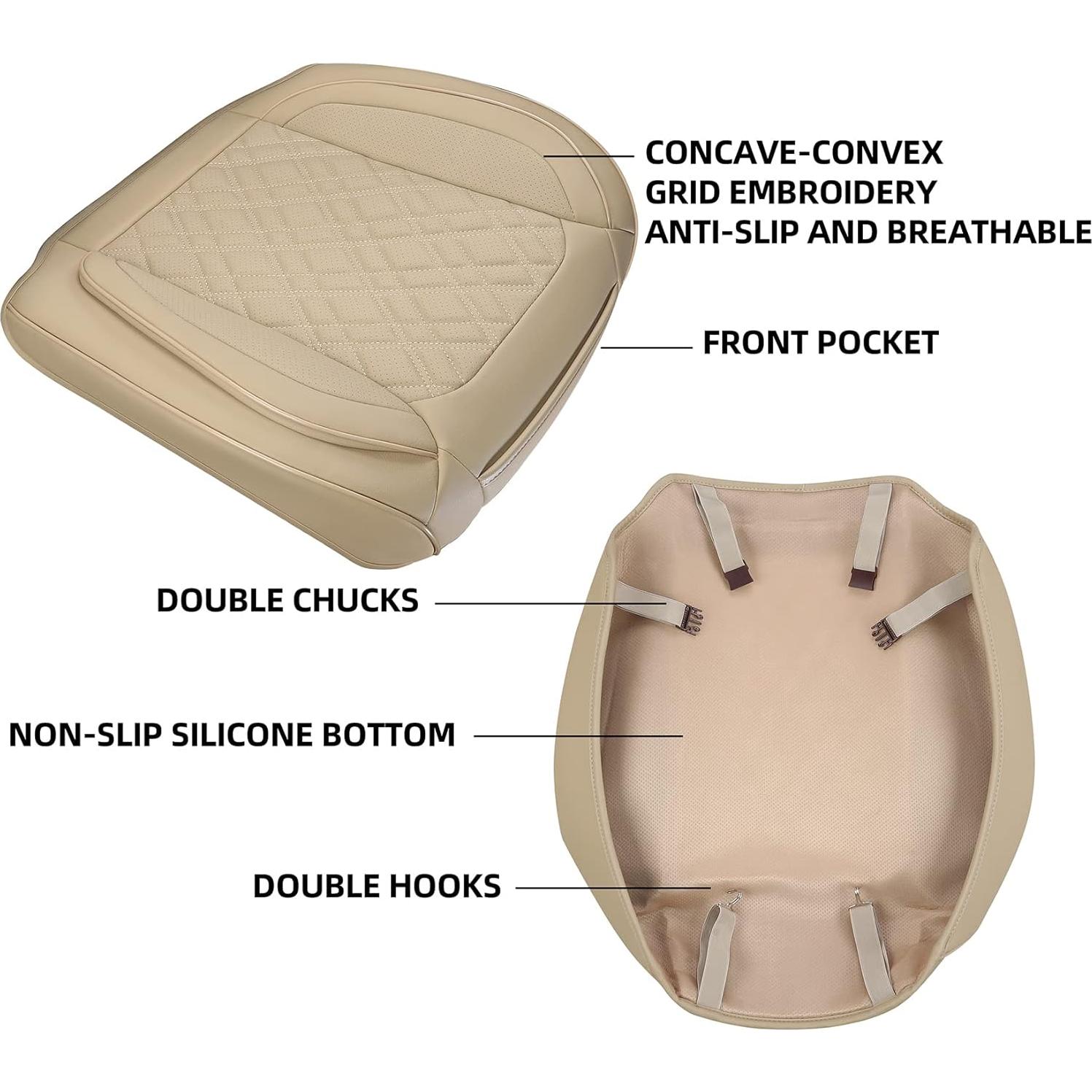 Funda de Asiento de Coche EifBrisa Beige Universal 2 Piezas