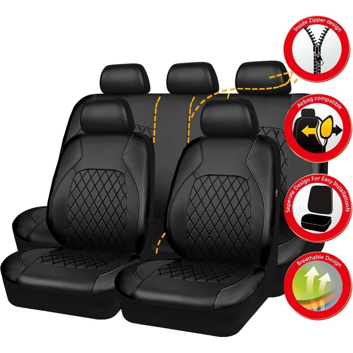 Cubiertas de Asiento de Coche HORSE KINGDOM Universal Negro