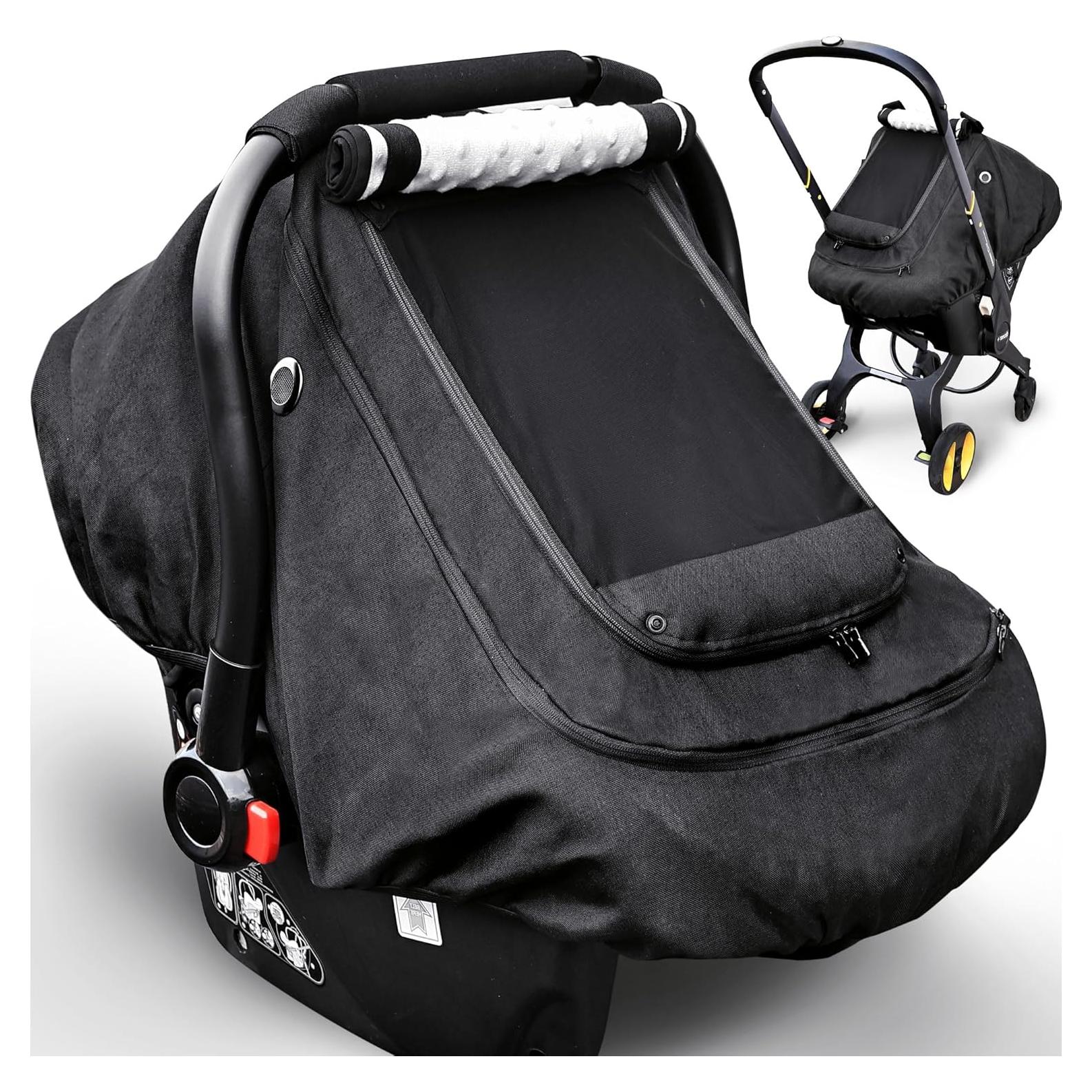 Cubierta de Asiento de Coche para Bebés YVMVDV Negra Impermeable