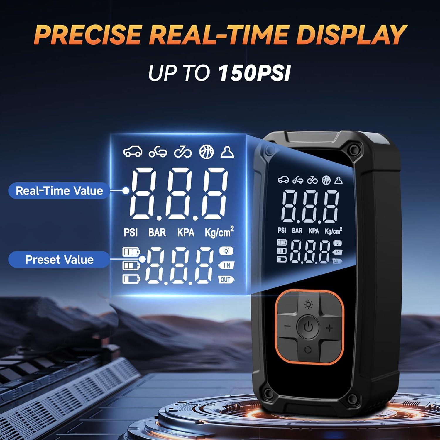 Compresor de Aire Portátil Lamfurart C845 150PSI Naranja