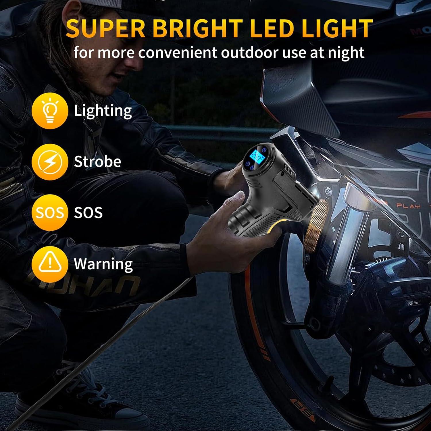 Compresor de Aire Portátil ZGWATO 150 PSI Inflador 12V