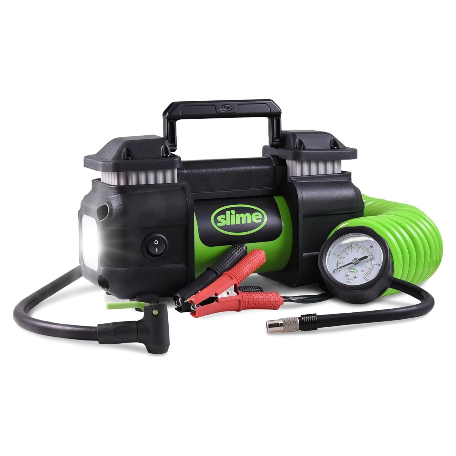 Inflador de Neumáticos Slime 40026 Doble Cilindro 12V