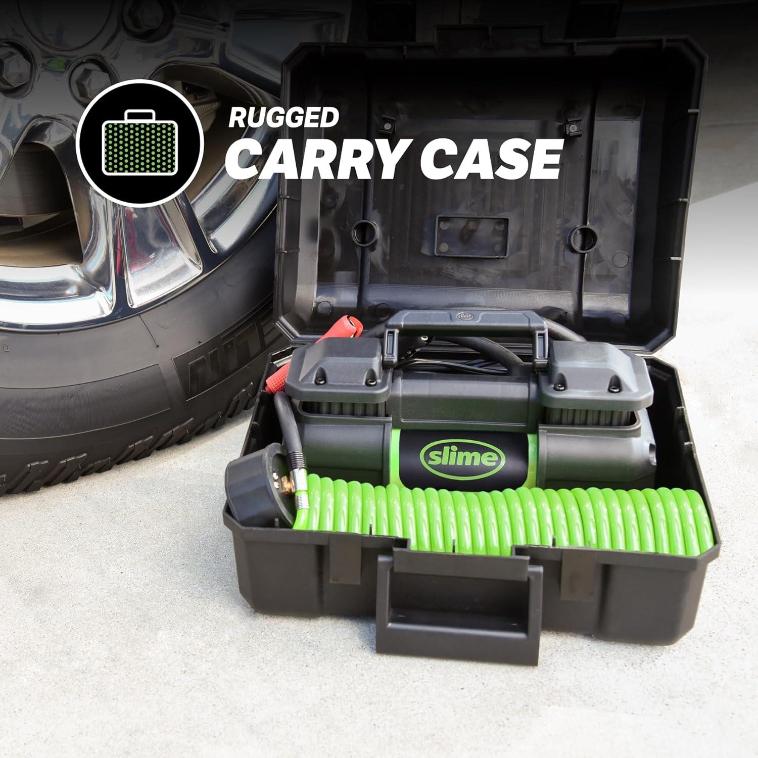 Inflador de Neumáticos Slime 40026 Doble Cilindro 12V