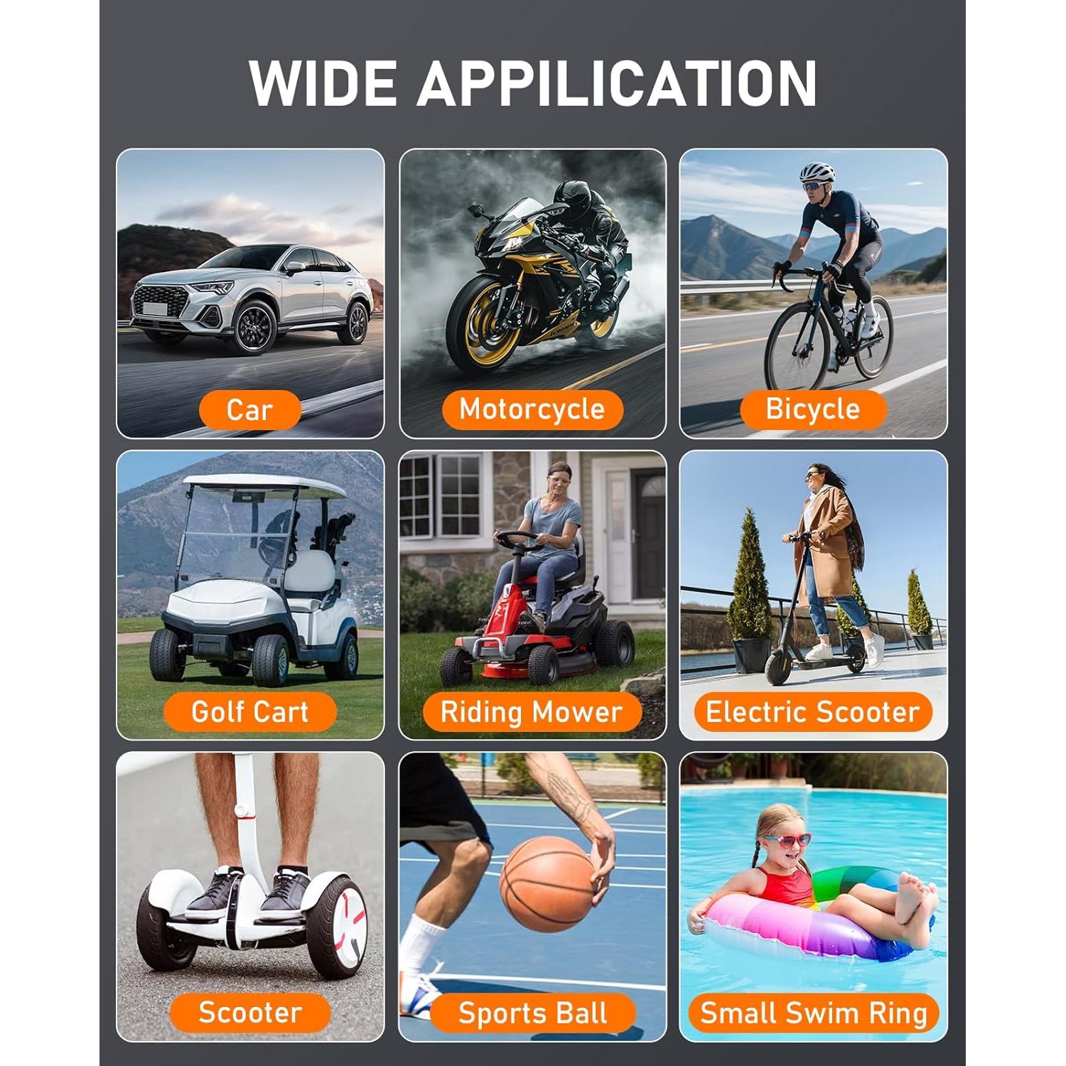 Compresor de Aire Portátil Aneson XM-8021 150 PSI con Luz LED