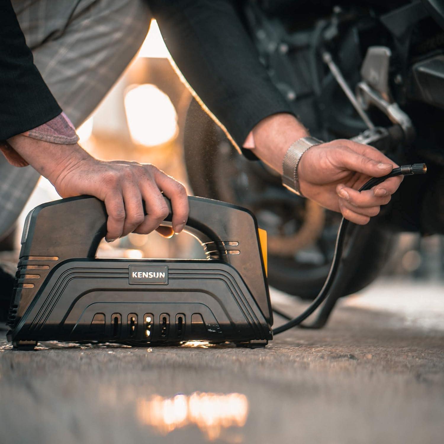 Compresor de Aire Kensun Digital 12V/110V Portátil 120W