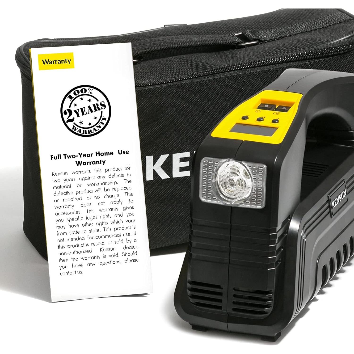 Compresor de Aire Kensun Digital 12V/110V Portátil 120W